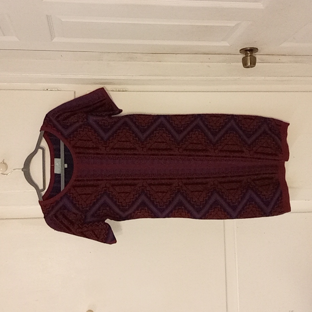 Skies Are Blue Aztec 100% Polyester Knit Sweater bodycon Dress size large